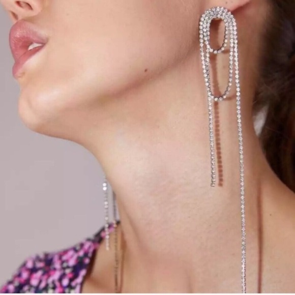 Zara Jewelry 235 Zara Long Sparkly Rhinestone Earrings Poshmark